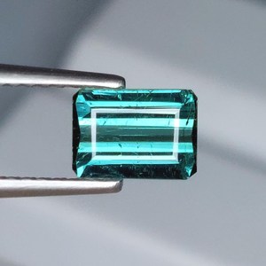 Turmalina verde natural, corte esmeralda, piedra preciosa suelta, cristal verde para la fabricación de joyas, anillo, colgante - Product Image 6