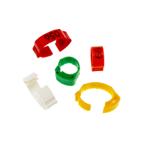 100 pièces/sac Nouvelles bagues en plastique réglables pour pattes de poulet, 2~2,4 cm, pour oiseaux, pigeons et volailles