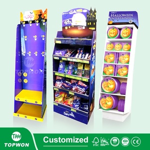 Tùy Chỉnh Cửa Hàng Bán Lẻ Halloween Hiển Thị Đứng Tông Hiển Thị Sàn Đứng Sô Cô La Ngọt Ngào Snack Thiệp Chúc Mừng Hiển Thị Giá - Product Image 4