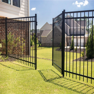 Portails et panneaux de clôture pour maisons, clôture à vendre, clôture décorative en fer forgé, métal, sans creuser, aluminium, <span class=keywords><strong>pas</strong></span> <span class=keywords><strong>cher</strong></span>, Chine, extérieur - Product Image 1