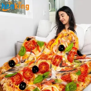 Ehanking Tortilla Pepperoni Bánh Pizza Chăn Thực Tế Donut Chăn Cá Nhân Quà Tặng Mềm Mại Và Thoải Mái Vòng Chăn