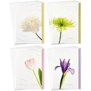 Tarjetas de <span class=keywords><strong>flores</strong></span> de simpatía surtidas elegantes promocionales de 4 diseños con sobre para dar regalos especialmente adecuadas para enviar a un amigo - Product Image 1