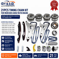 مجموعة نظام توقيت كاملة من 21 قطعة مع نظام VVT لسيارات مرسيدس بنز GLS500 وS500 بمحرك 4.0T V8 M278.910 .921، قطع غيار بديلة من المصنع مباشرة
