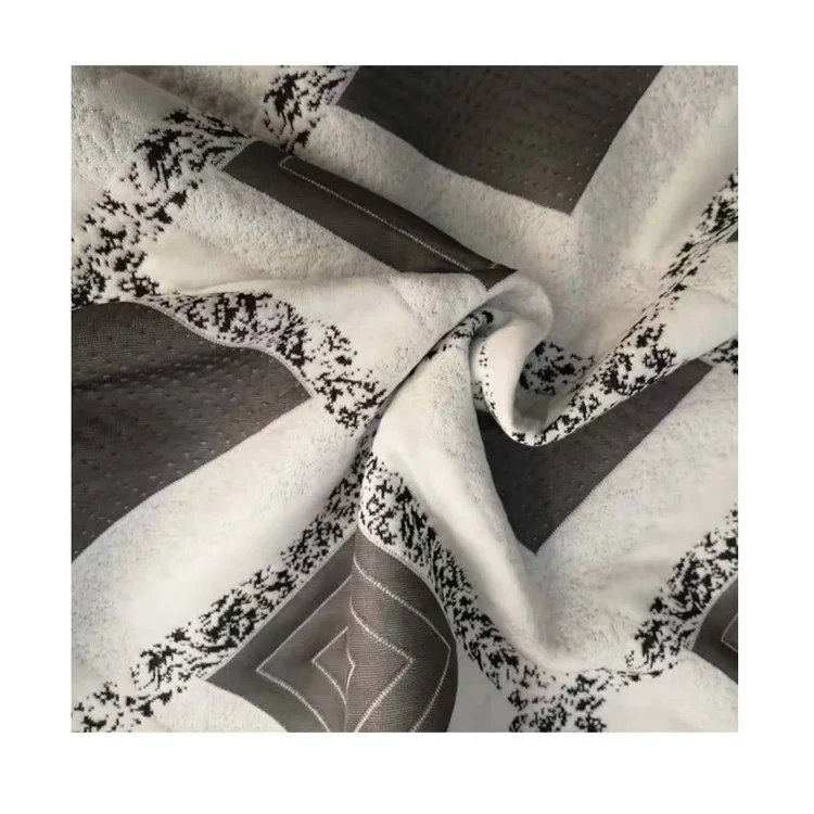 Матрас вискоза/полиэстер ткань водонепроницаемый жаккардовая ткань с добавлением полиэстера/хлопчатобумажная ткань, тянущаяся в 4 направлениях, матрасная ткань из полиэфирного волокна