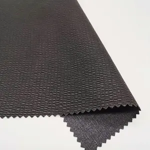 Italian popular black synthetic pu fabric leather fabric for clothes