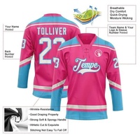 Maillot d'entraînement de hockey sur glace unisexe à design populaire Vêtements de sport en polyester imprimés de l'équipe OEM Vêtements de hockey sur glace du Canada international