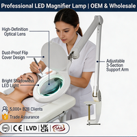 Lampu Pembesar LED SAA dengan Penjepit Lengan 3 Seksi yang Dapat Disesuaikan, Lensa Optik HD, dan Cahaya Tanpa Bayangan untuk Perbaikan dan Kerajinan