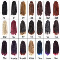 Sortie d'usine 8 pouces 110g pré-bouclé moelleux printemps Afro torsion Passion torsion tresses synthétique Crochet Ombre bouclés Extension de cheveux