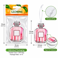 Désodorisant suspendu en papier de coton longue durée à faible MOQ, parfum naturel, pour voiture ou maison, avec logo personnalisé