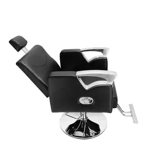 High quality leather reclining barber chair man salon furniture Hydraulic rolling lifting