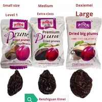 Prunes séchées à l'air Renzhiguan en vrac 500g, fruits confits juteux et volumineux, friandises pour mariage, boîte entière, sucrées et nutritives, fabriquées en Chine