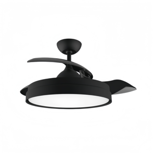 Ventilador de Techo LED Moderno con 3 Aspas, Motor DC, Control Remoto, Regulable 3000K/4000K/6000K, Montaje en Barra, Diseño Industrial, 6 Velocidades - Product Image 1
