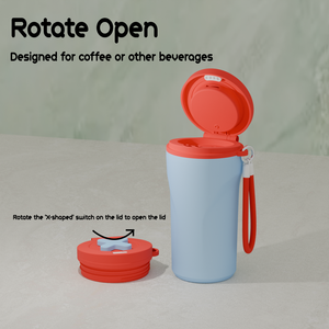 Tasse à café d'affaires isolée sous vide en <span class=keywords><strong>acier</strong></span> inoxydable de luxe de 550ml <span class=keywords><strong>bouteille</strong></span> d'eau avec gobelet de conception de corde pour une utilisation au bureau - Product Image 4