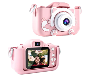 2025 giáng sinh HD 1080P trẻ em máy ảnh với ống kính kép có thể sạc lại đồ chơi trẻ em có tính năng trò chơi & 32G SD Thẻ CCD Hình ảnh cảm biến - Product Image 1