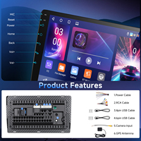 Podofo 9" 2+32G Android Car Stereo Audio Mobil 2 Din Radio Mobil Android Wireless CarPlay Android Auto WiFi/GPS/EQ/BT Grosir OEM