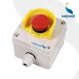 Saipwell Lift Elevator Safety STOP Emergency Stop Push Button Switch Box Waterproof 1NO 1NC Switch