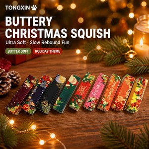 Bâton de beurre Squishy de Noël, ultra doux, à récupération lente, jouet à presser pour les fêtes, anti-stress, sensoriel, cadeau TONGXIN - Product Image 2
