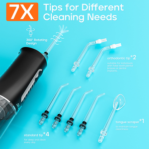 Vente directe usine – <span class=keywords><strong>Hydropulseur</strong></span> dentaire électrique portable à impulsions haute fréquence pour le nettoyage des dents, 300 ml, mode DIY, irrigateur buccal - Product Image 3