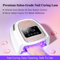 Lampe à ongles rechargeable sertie de diamants, source lumineuse UV/LED double, écran tactile LCD, détection infrarouge, 3 modes de minuterie pour les importateurs