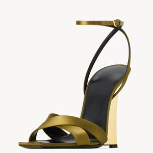 Zapatos de tacón alto de satén con diamantes de imitación y flecos para damas de honor, elegantes y con temperamento, color negro, para boda, 2026 - Product Image 3