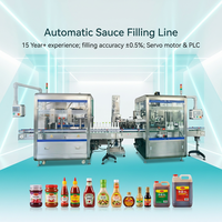 Automatische fruit sap nectar puree jam passievrucht sap plastic/glazen fles vul-, afsluit- en etiketteermachinelijn hoge capaciteit