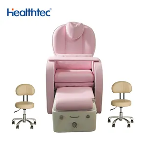 儿童水疗椅豪华美甲沙龙家具美容粉色女孩足疗椅带按摩