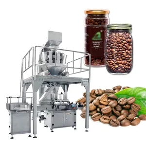 Automatic bottle filling machine granule coffee bean weigh and fill machine