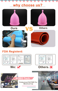 OEM Girls <span class=keywords><strong>Cup</strong></span> <span class=keywords><strong>Menstrual</strong></span> Periodo Grado Médico Silicona Copa de Ciclo <span class=keywords><strong>Menstrual</strong></span> - Product Image 3