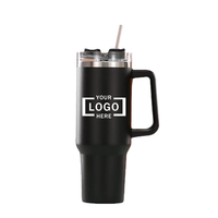 Promotion Mug isotherme en acier inoxydable 40oz/30oz avec paille, gobelet sous vide avec logo laser