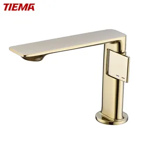 TIEMA 2023 square wash 1 ceramic bathroom torneira banheiro Zirconium gold basin taps mixer