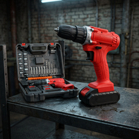 Lithium électrique Cordless Lithium Electric Drill 21v perceuse à main à deux vitesses Home Improvement ensemble d'outils comple