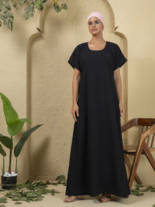 Ensemble Abaya Hijab en Polyester Brodé pour Femmes pour Mariage et Aïd Robe Musulmane Longue à Manches Longues - Product Image 3