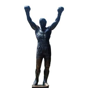 تمثال برونزي ، بوكسر نحاسي ، ديكور للحديقة, تمثال برونزي بحجم الحياة ، بوكسر من النحاس المعدني ، ديكور للحديقة - Product Image 1