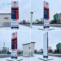 Panneau d'affichage numérique LED haute luminosité pour prix de carburant de station-service, 4 chiffres, étanche pour extérieur, format 8.888