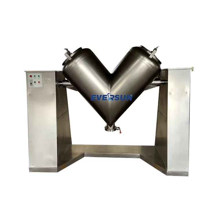 Small Industrial V type powder mixer/Industrial mixing equipment for chemicals coal powder
