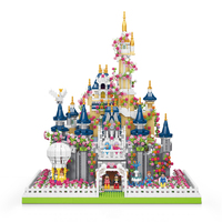 Modèle d'architecture en vente en gros de blocs de construction jouets micro blocs mini briques château bricolage jouets éducatifs pour les enfants assemblage