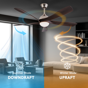 56 inch cao CFM Quạt trần Dimmable LED Đèn yên tĩnh DC động cơ hiện đại quạt trần với ánh sáng - Product Image 5