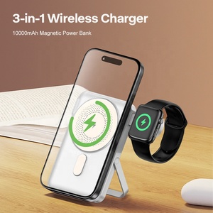 <span class=keywords><strong>Cargador</strong></span> Portátil Magnético <span class=keywords><strong>Inalámbrico</strong></span> Multifuncional de 15W y 10000mah, <span class=keywords><strong>3</strong></span> <span class=keywords><strong>en</strong></span> <span class=keywords><strong>1</strong></span>, para Teléfono Inteligente y Reloj, con Soporte - Product Image 2