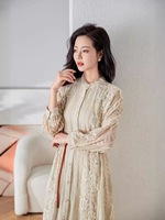 Nouvelle Robe Vintage Anti-statique à Motif Floral en Soie de Mûrier Brodé, Coupe Empire, Ligne A, Robuste, pour l'Été et le Printemps 2026