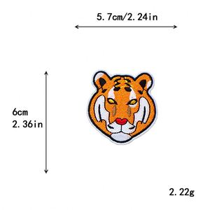 Iron on Embroidered Leopard Smile <b>Face</b> Headphone Skateboard Adhesive Bandage LOL Skull Eagle Patches for Clothes Bag Decoration - Product Image 5