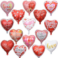 Ballons en aluminium en forme de cœur pour la Saint-Valentin, ballon rouge en forme de cœur, décoration de fête de mariage pour fille, ballon pour la Saint-Valentin