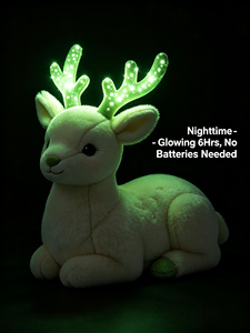 Peluche di <span class=keywords><strong>Cervo</strong></span> Luminoso al Buio, <span class=keywords><strong>Cervo</strong></span> Imbottito Luminoso Senza Batterie, Bambola di Peluche Morbida Personalizzata OEM per Bambini - Product Image 6