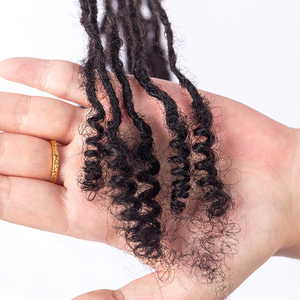 Extensions de dreadlocks 0,1-0,8 cm en cheveux humains pour hommes/femmes, tresses au crochet, extensions de dreadlocks, boucles interlockées, cheveux au crochet - Product Image 6