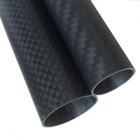 50mm 40mm 35mm 16mm 13mm 10mm 3K Tube en fibre de carbone sergé plaine personnalisée