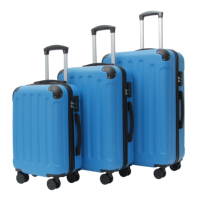 Matte Vertikale Streifen Hartschalen-Koffer ABS Aufprallsicher Eckenschutz TSA-Schloss 3 Größen Spinner-Rad Reisegepäck