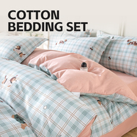 Vente en gros de draps de lit personnalisés en coton 100% - Ensemble de literie 4 pièces - Housse de couette - Taille King Size - Taille Queen Size - Taille Full - Super doux - Luxe