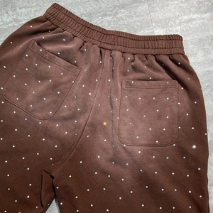 Wholesale Vintage Heavyweight <b>Short</b> Pants Embroidered Rhinestone <b>Shorts</b> Manufacturer Cotton Acid Wash <b>Baggy</b> <b>Men's</b> Sports <b>Shorts</b> - Product Image 3