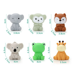 Ensemble de marionnettes à doigts pour enfants, jouets de bain pour bébés, jouets en caoutchouc souple à presser, jouets éducatifs pour l'apprentissage précoce, poupées de dessin animé - Product Image 1