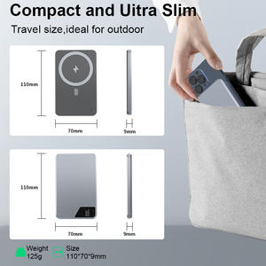 TKT 10000 мАч супер тонкое портативное зарядное устройство Беспроводная Быстрая Зарядка <span class=keywords><strong>Power</strong></span> <span class=keywords><strong>Bank</strong></span> для iPhone & TWS наушники из алюминиевого сплава материал - Product Image 5