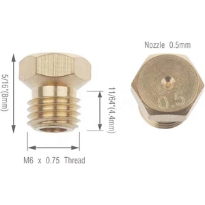 Buse en laiton pour brûleur de cuisinière à gaz, diamètre du trou en cuivre 0.9 0.7 0.7 0.55mm - Product Image 2